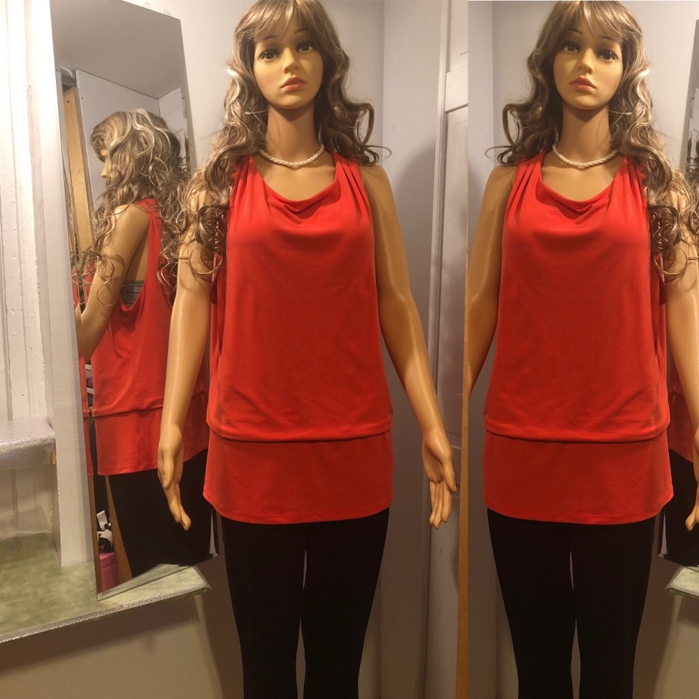 Ann Taylor- Orange Blouse